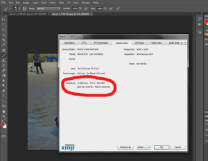 Photoshop camera settings